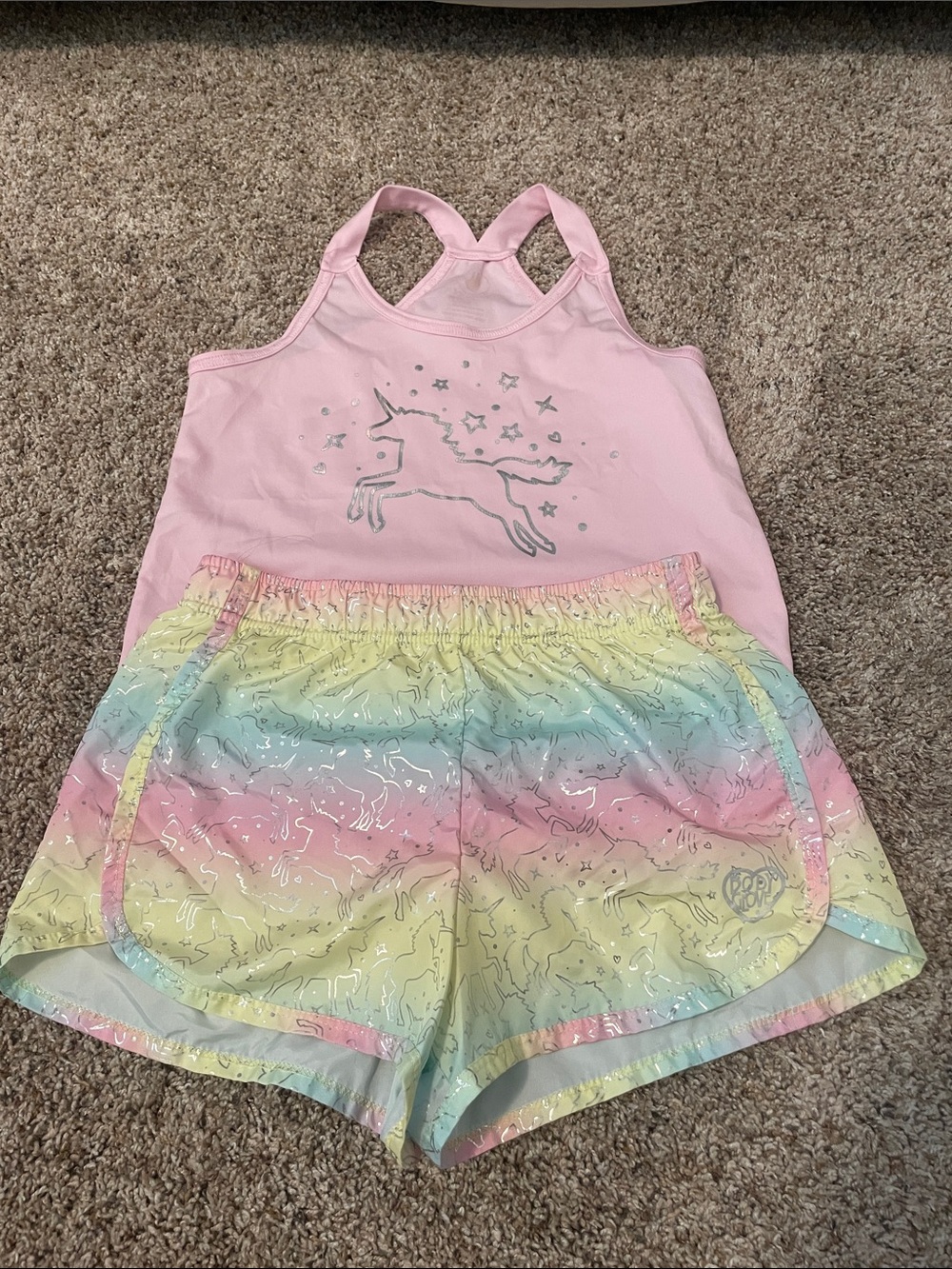 Girls Body Glove Light Pink Racerback Tank Top